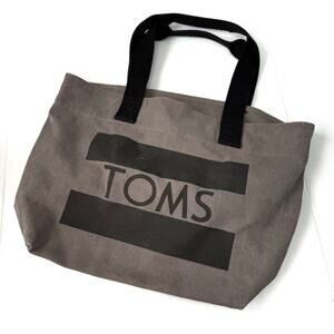 Toms large grey and black tote bag shoulder bag